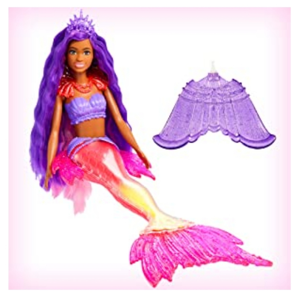 🎸●Barbie Mermaid Power "Brooklyn" Doll with Purple Hair